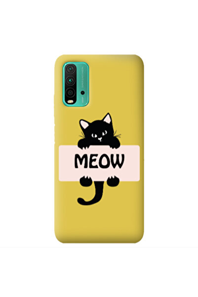 Other Xiaomi Poco M3 Meow Yellow Colored Silicone TPU Θήκη