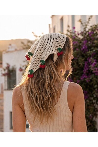 destini Women's Knitted Bandana Hair Bandana Waist Bandana Granny Square Bandana