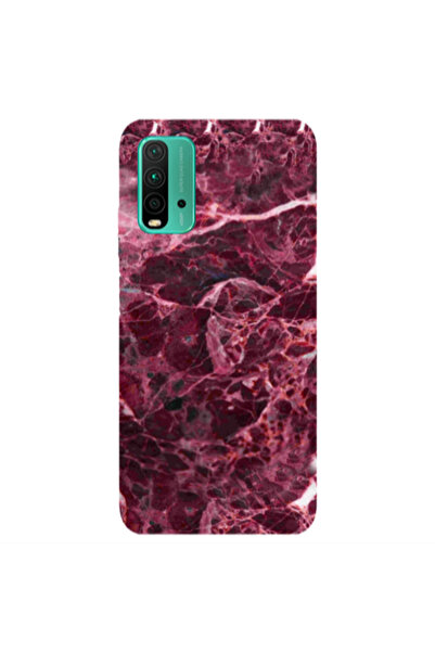 Other Xiaomi Redmi 9T Marble Cherry Transparent Silicone TPU Θήκη