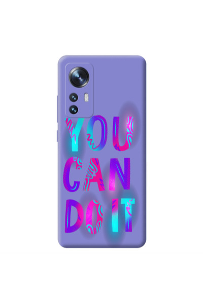 Other Xiaomi Mi 12 You Can Doit Purple Colored Silicone TPU Θήκη