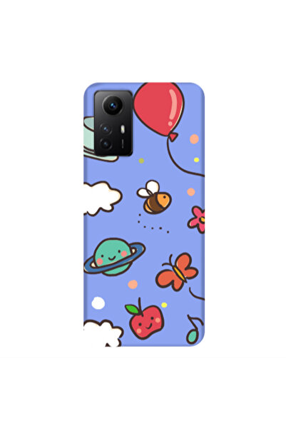 Other Xiaomi Redmi Note 12s cute little ones Light Purple Colored Silicone TP...