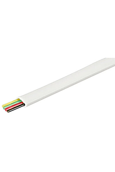 OEM Cablu telefon 10m 4 fire litat 4x28AWG alb 20/60C BQ CABLE TEL-0032-100/W...