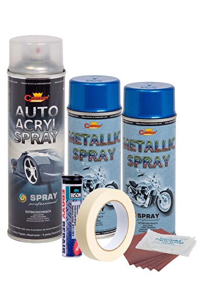 Avex Kit complet pentru repararea și vopsirea roților, Albastru metalic, V2