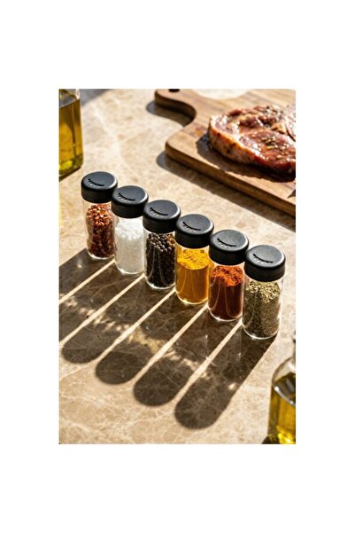 Empressco Transparent 6-Piece Glass Spice Rack Set Offers Elegance and Practi...