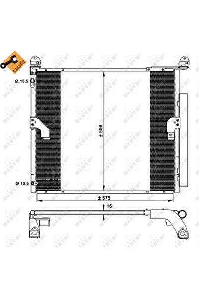 NRF Radiator Condensator Aer Conditionat LEXUS GX TOYOTA LAND CRUISER/LAND CR...