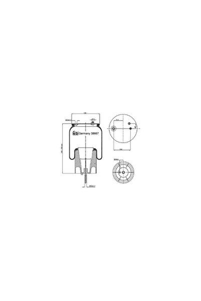 FEBI BILSTEIN Perna de Aer Spate (diametru: 228mm) Scania G I P I R I T 01.03...