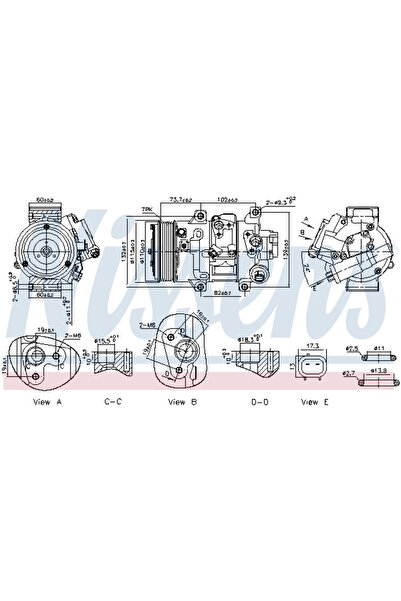 Nissens Compresor Aer Conditionat Clima PONTIAC VIBE TOYOTA MATRIX