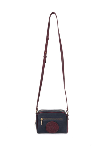 U.S. Polo Assn. Navy Blue-Claret Red Women's Messenger Bag Us26633