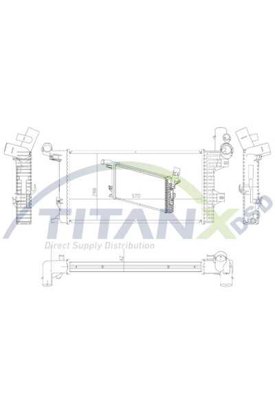 TitanX Radiator Motor Mercedes Atego Atego 2 Om900.912-om906.954 01.98- MERCE...