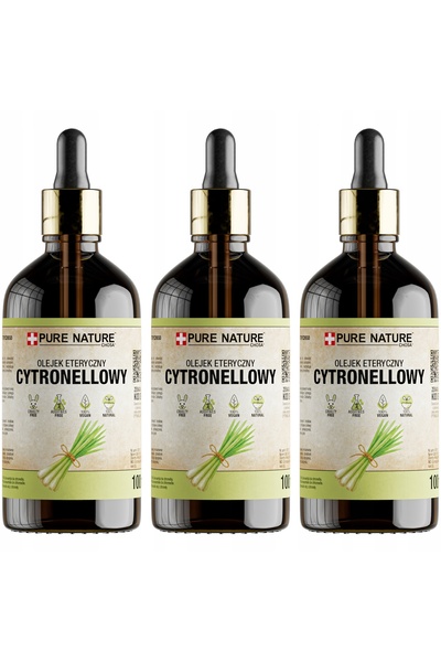 CHOSA Ulei Esential De Citronella, 3x 100ml, 100% Pur Fara Aditivi Efekt Anti...