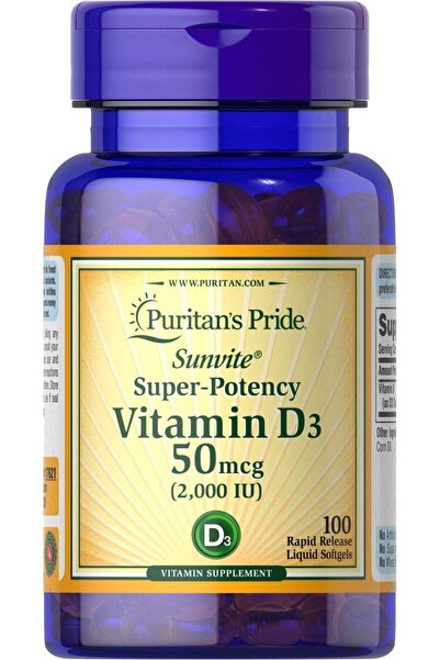Puritan's Pride Super Vit D-3 2000 Iu Softgels 100S