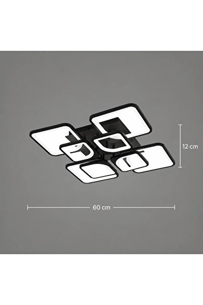 Flippy Lustra LED ZOE, Flippy, 8 Patrate, 138W, Telecomanda Inclusa, Lumina C...