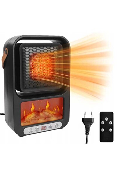 OEM Mini-aerotermă portabilă cu efect de șemineu, 500 W, reglabilă la 360 de ...