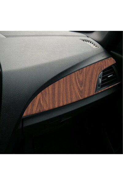 OEM Car Wrap Foil Trim, Dark Rustic Oak Pattern, 100 x 45cm