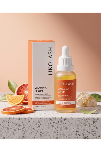 Likolash Vitamin C Serum, Brightening Anti-Blemish Facial Serum with Ferulic ...