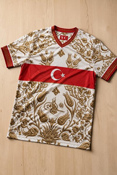 Babılgam Ay Yıldızlı Laleli Motifli Türkiye Osmanlı Milli Takım Forma
