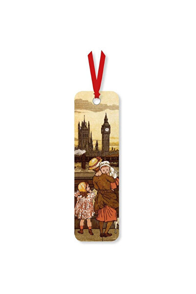 Museums & Galleries Semn de carte View of Big Ben laminat multicolor 20.2x4.8cm