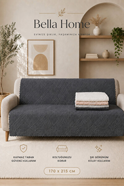 Bella Home Focus Seat Cover |   170X215 cm |   Soft Plush Textured |   Decora...