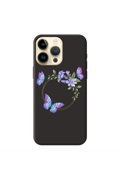 Other Apple iPhone 13 Pro Max Butterfly on the ring Black Colored Silicone TP...