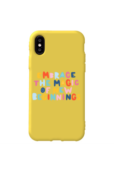 Other Apple iPhone Xs Embrace Yellow Colored Silicone TPU Θήκη