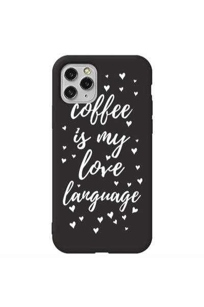 Other Apple iPhone 11 Pro Max Coffe is my love language Black Colored Silicon...