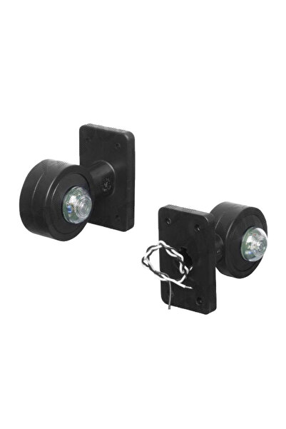 RapidAuto Lampa gabarit auto 12V/ 24V cu LED, cu brat de 65mm, Stanga, Rosu- Alb