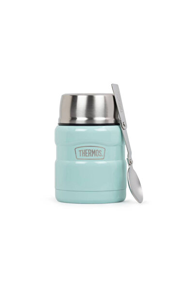 Thermos ترمس طعام ستانلس كينج ستيل سعة 0.47 لتر ملون ( يحافظ على السخونة لمدة 9 ساعات - يحافظ على البرودة لمدة 14 ساعة )