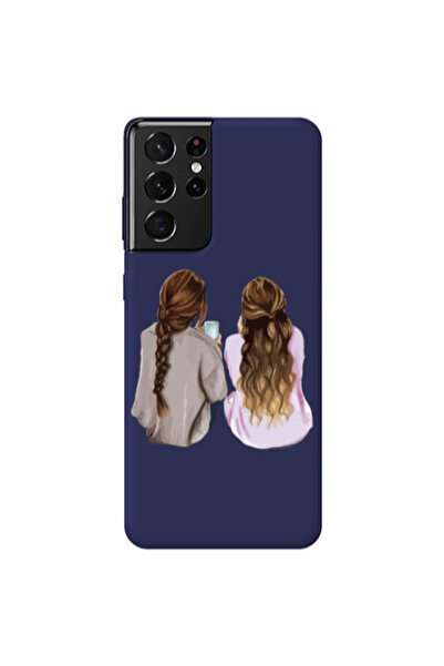Other Samsung S21 Ultra Friends Dark blue Colored Silicone TPU Θήκη