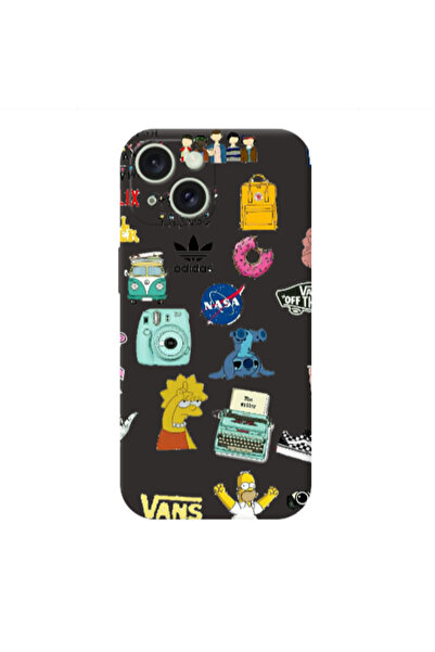 Other Apple iPhone 15 Plus Mixed up 3 Black Colored Silicone TPU Θήκη
