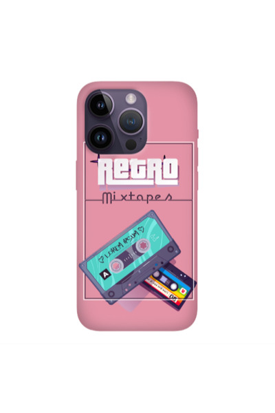 Other Apple iPhone 14 Pro Max Mixtapes Pink Colored Silicone TPU Θήκη