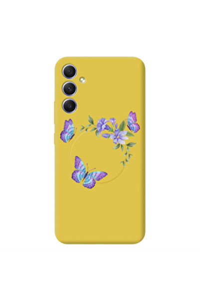 Other Samsung A15 5G Butterfly on the ring Yellow Colored Silicone TPU Θήκη