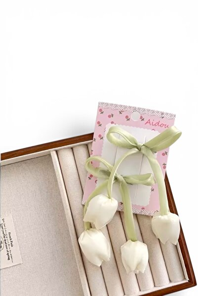 SHEKER HOME Accessories 1 Çift Lale Figürlü Pens Toka Kız Çocuk ve Bebek Saç ...