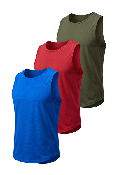 GENIUS STORE Men's Zero Sleeve Sports Athlete Sweat-Wicking Fitness Gym T-Shi...