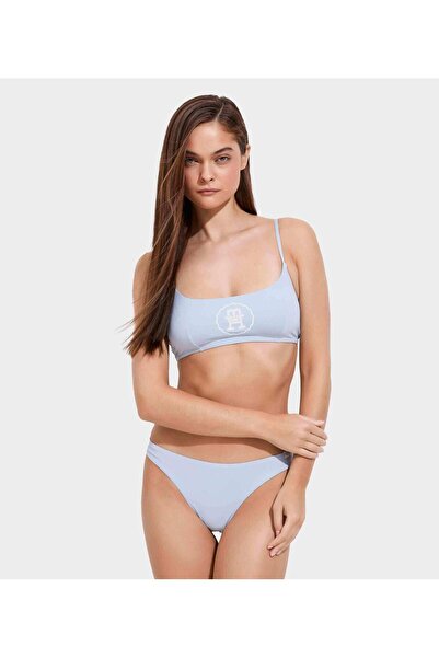 Tommy Hilfiger BRALETTE SEAL LOGO, C1O Mavi Bikini Üstü
