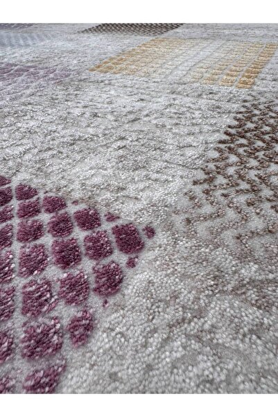 RUG Home Post Bahçeköy Mor Sarı 653 Akrilik Saçaksız 150 x 230 Halı