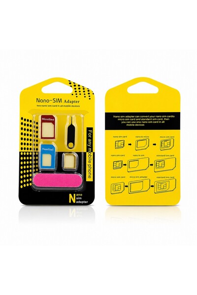 3MK Σετ Προσαρμογέων Κάρτας SIM για Nano, Micro & Standard SIM 3 σε 1 με Εργα...