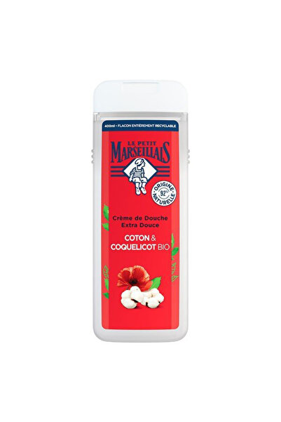Le Petit Marseillais Gel de duș Mac & Lapte de Bumbac, 400 ml