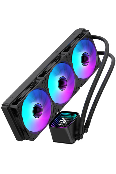 GAMELİNE HK-02 Isı Göstergeli 360mm ARGB Sıvı Soğutma Siyah