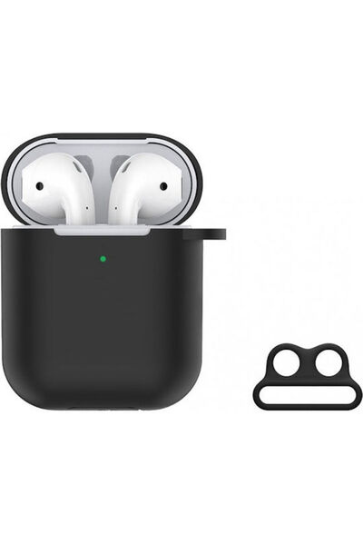 Devia Θήκη Σιλικόνης σε Μαύρο χρώμα για Apple AirPods 1 / AirPods 2