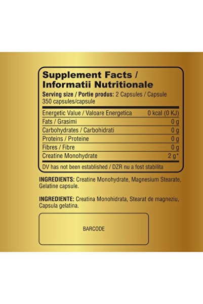 Natural Plus Mega Creatine 350 capsules