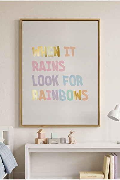Jasmine Art Look for Rainbows Kids Wall Art | Portrait Framed Canvas Print wi...
