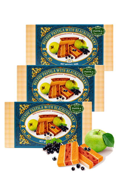Belyov Pastila Blackcurrant Baked Apple Dessert, No Sugar Added, Gluten Free,...