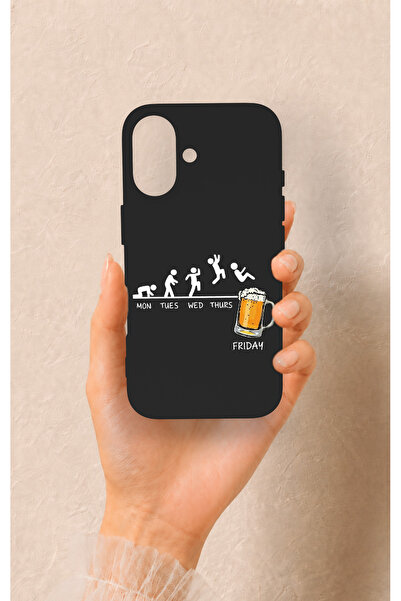 Vip Case iPhone 16 Uyumlu Fun Day Friday Desenli Silikon Kılıf