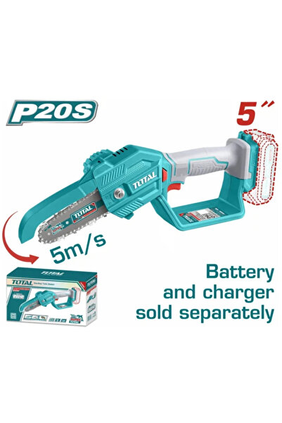 TOTAL Mini-drujbă electrică, 20V, lungime lamă 5 inch, fără încărcător și bat...