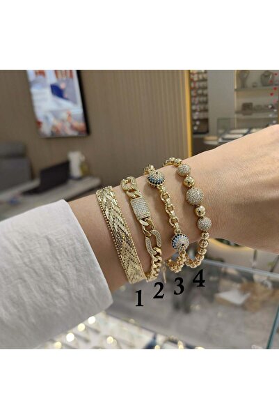 XUPİNGS JEWELRY 14K ALTIN KAPLAMA KLEO BİLEKLİKLER-4