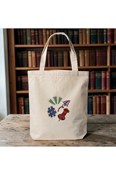 riyaz Vintage Items Printed Fabric Shoulder Bag - 35X40 cm