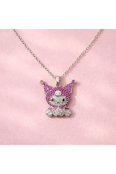 Heda Jewelry Kuromi Kolye - Sanrio İlhamlı Çelik Kolye
