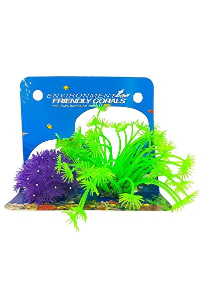 Ocean Free Anemone artificiale - Decor acvariu verde-violet
