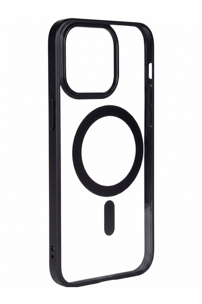 iPhone 15 Pro Kılıf Wireless Şarj Özellikli Sert Pc Riksos Magsafe Kılıf