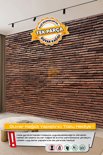 DECOMALL (TV-64) TV Arkası Duvar Kağıdı Tek Parça 3D Çita Mermer Görünümlü Sa...
